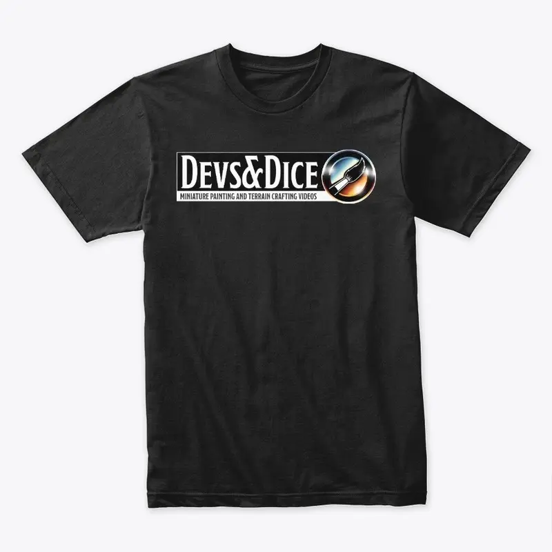 Devs and Dice Metallic Logo Banner